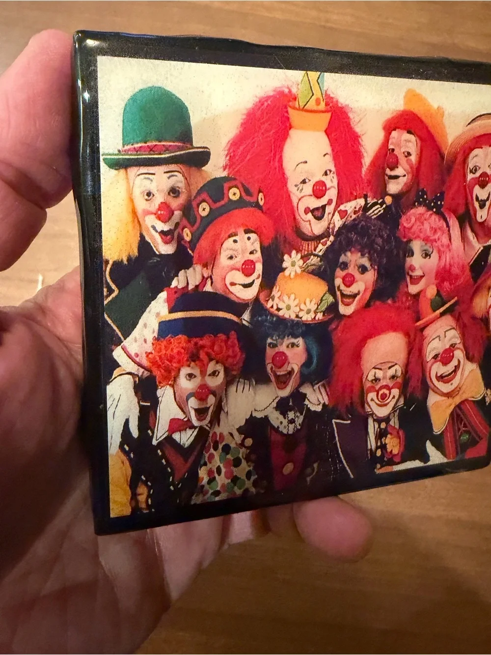 Vintage Clown Square Tile Coaster
